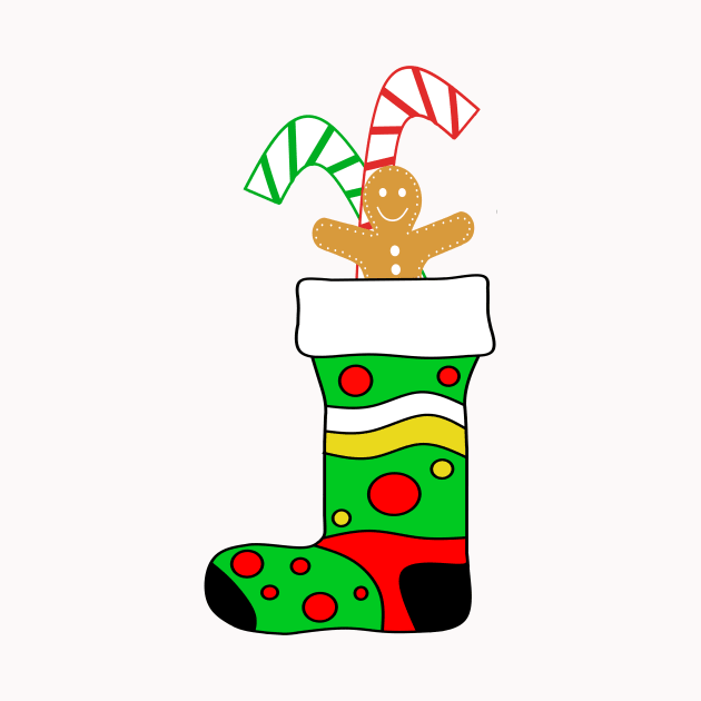 GINGERBREAD Man Stocking by SartorisArt1