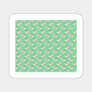 Brown Cow Green Pattern Magnet