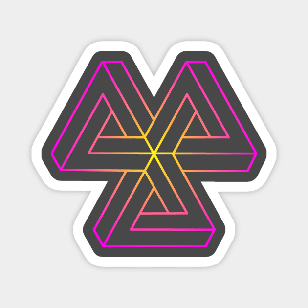 Impossible object (magenta to yellow radial gradient) Magnet by TRIME