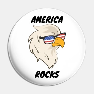 America Rocks Bald Eagle Pin