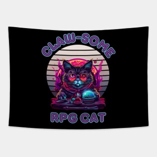 Dungeon Meowster - Cute Cat Dungeonmaster RPG Game Shirt Design Tapestry