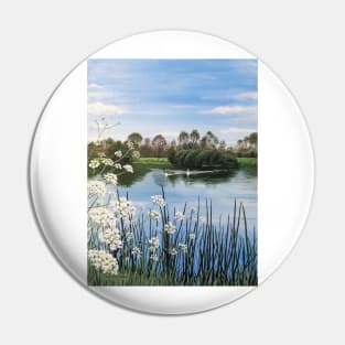 Sudbury Water Meadows Painting Pin