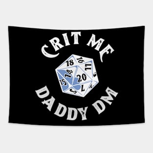 Crit Me Dungeons and Dragons white Tapestry