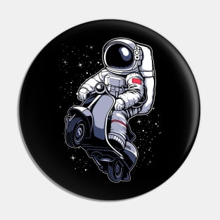 Astronaut Ridding Vespa In Space Pin
