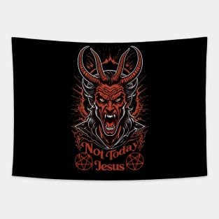 Not Today Jesus Tapestry