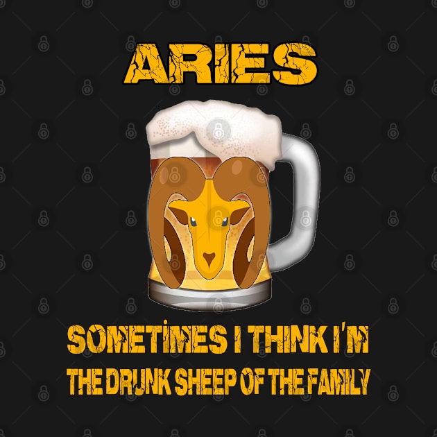 Funny zodiac signs design Aries by Cervezas del Zodiaco