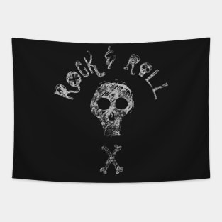 Rock & Roll Skull & Crossbones Light Tapestry