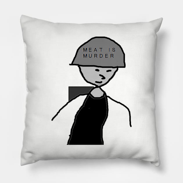 Meat is Murder Pillow by TeeMax