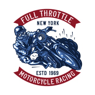 Full Throttle Motorcycle Racing T-Shirt