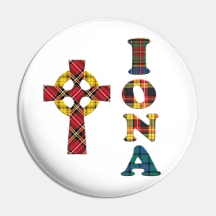 Tartan IONA Pin