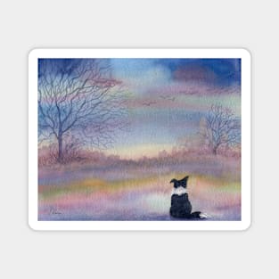 The smell of snow - border collie dog Magnet