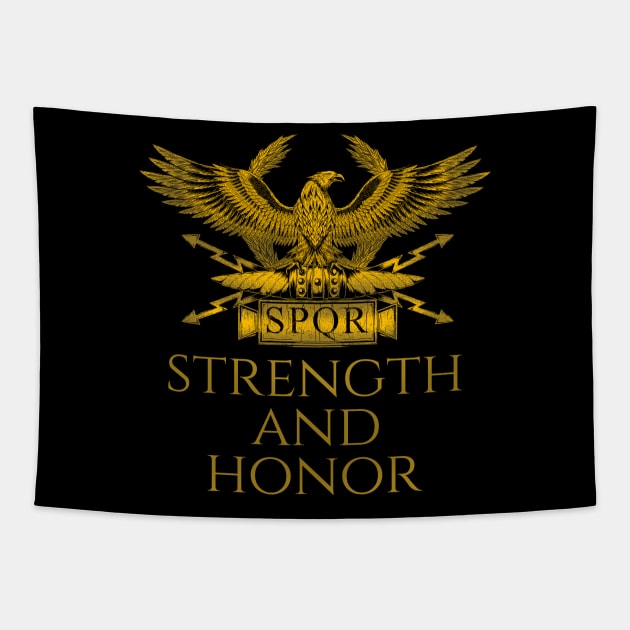 Ancient Rome SPQR Roman Legion Eagle Aquila Military History Tapestry by Styr Designs