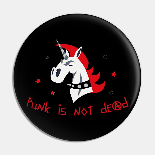 Punk is not dead, punk rock gift idea Pin by Tom´s TeeStore