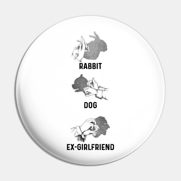 Shadow Puppets: Rabbit, Dog, Ex-Girlfriend Pin by Contentarama