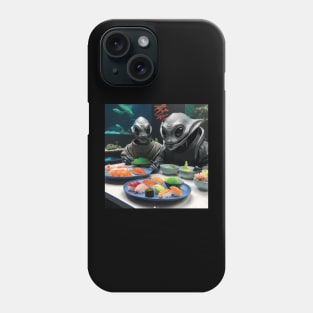 Aliens Enjoying Sushi Phone Case