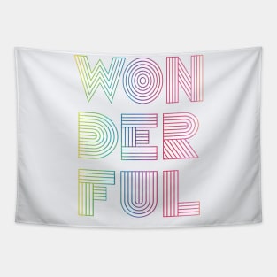 WONDERFUL retro typography design Tapestry