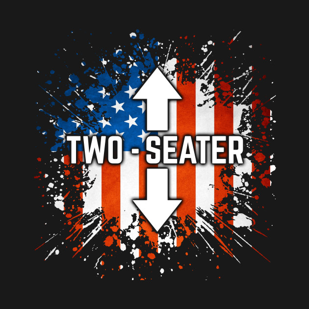 Disover Two Seater American Flag - Two Seater - T-Shirt