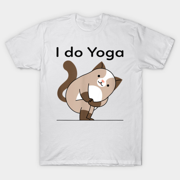 Fat cat doing yoga lazy cat - Fat Cat Doing Yoga - T-Shirt | TeePublic
