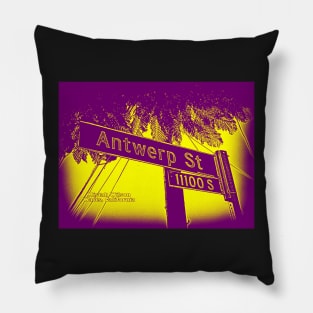 Antwerp Street, Los Angeles, California CANDYGOLD by Mistah Wilson Pillow