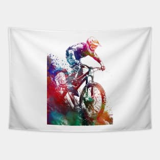 BMX Bike sport art #cycling #sport #biking Tapestry