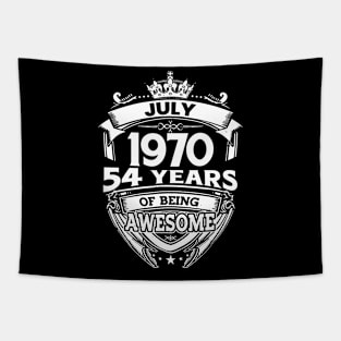 July 1970 54 Years Of Being Awesome 54th Birthday Tapestry