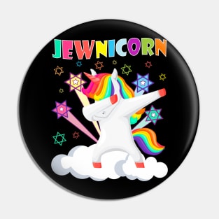 Jewnicorn Dabbing Unicorn Jewish Jew Rosh Hashanah Pin