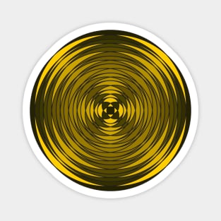 Fuzzy Circular Logic Yellow 8 Magnet