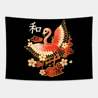 Japanese Flamingo armony Tapestry