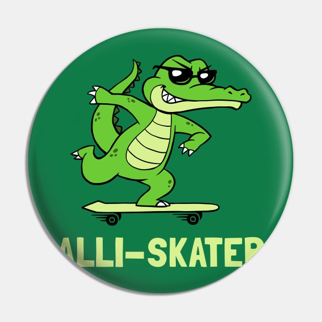 Alli-Skater Pin by dumbshirts