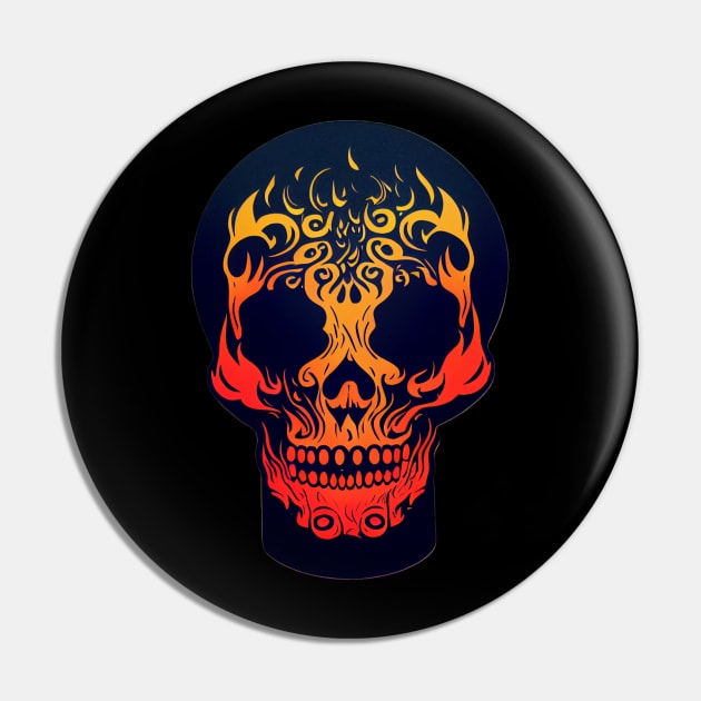 Fire Skull Pin by fascinating.fractals