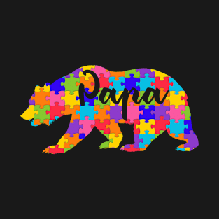 Papa Bear - Autism Awareness T-Shirt