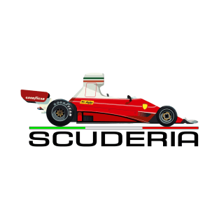 SCUDERIA F1 vintage Italian formula one car black T-Shirt