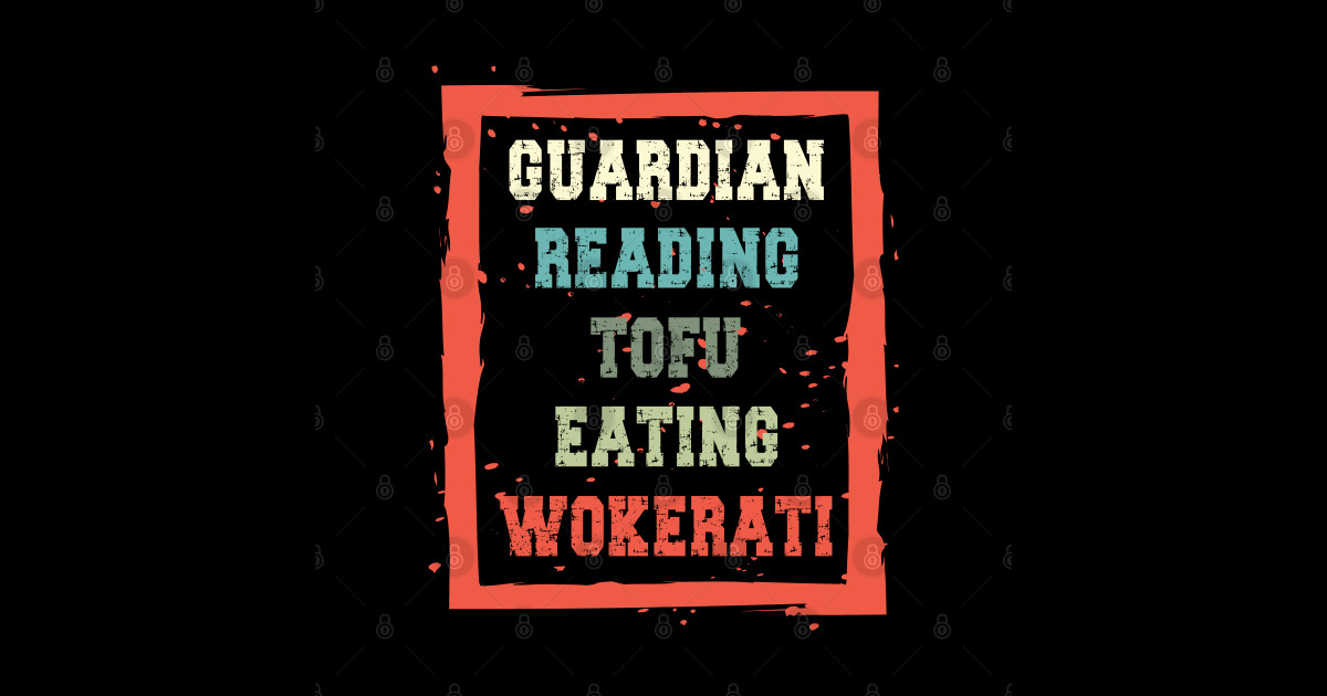 guardian reading tofu eating wokerati - Guardian Reading - Sticker