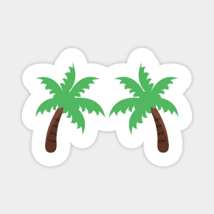 green palm/coconut tree illustration Magnet