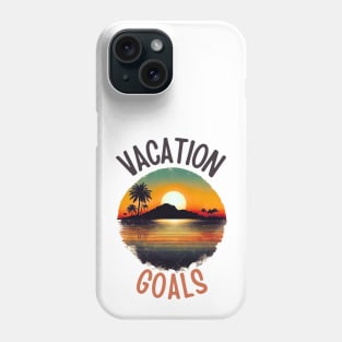 Vacation Goals Tropical Vintage Sunset Phone Case