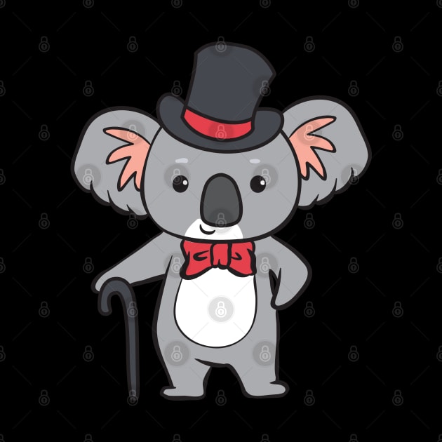 Koala - with cylinder and walking stick by theanimaldude