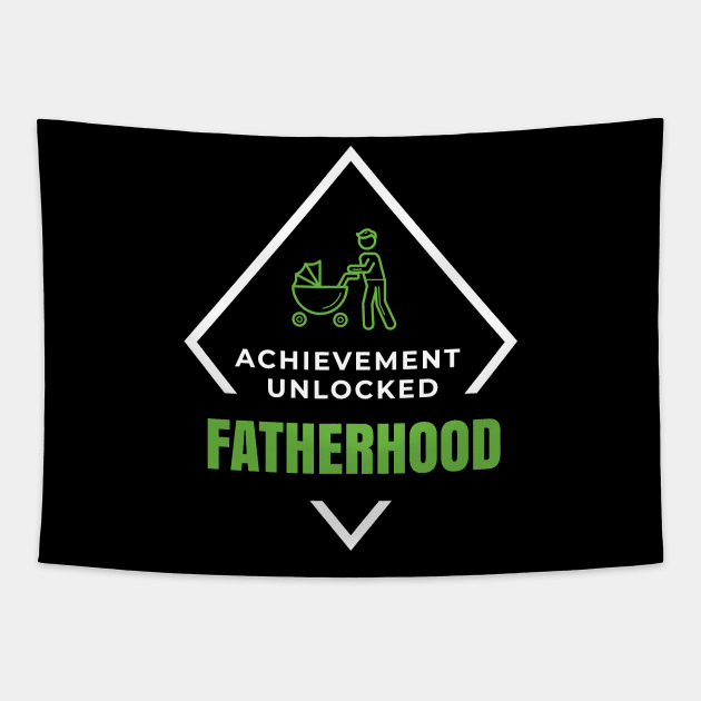 Achievement Unlocked Fatherhood Gifts for Dad Tapestry by aneisha