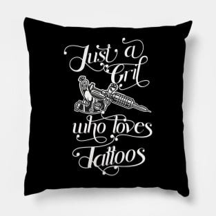 Tattoo loving Girl Pillow