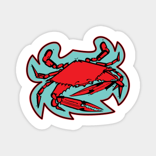 Ruby Crab Magnet