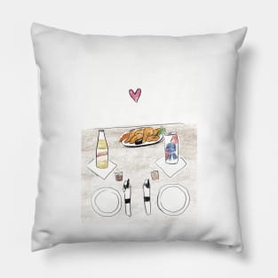 date night valentines day card Pillow