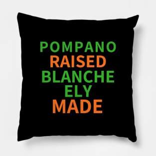 Pompano Raised Blanche Ely Made Pillow