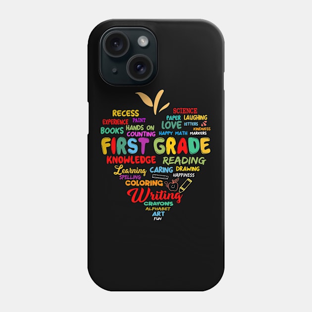 I Love My first Graders with heart 1st Grade Teacher Back to School Day 2020 T Shirt for Teachers & Students, a lovely T Shirt for Teacher & Student Back to School Day for Teachers and Students, for First Day of School Phone Case by paynegabriel