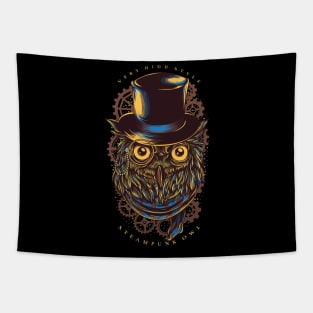 Steampunk Owl Tapestry