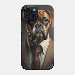 Boxer Dog in Suit Phone Case