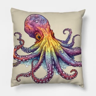 Psychedelic Style Octopus Pillow