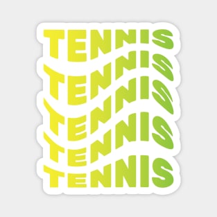 Tennis, Word Repeat, Wave Style Magnet