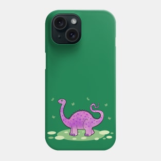 cute purple dinosaur Phone Case