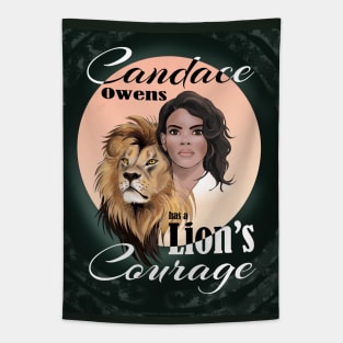 Candace Owens has a Lion's Courage POSTER on night deco Tapestry