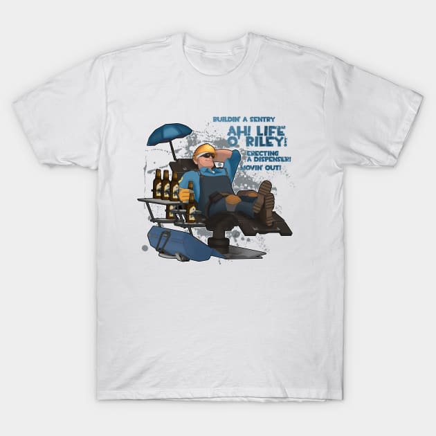 Blue - Team Fortress - Engineer T-Shirt TeePublic