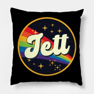 Jett // Rainbow In Space Vintage Style Pillow